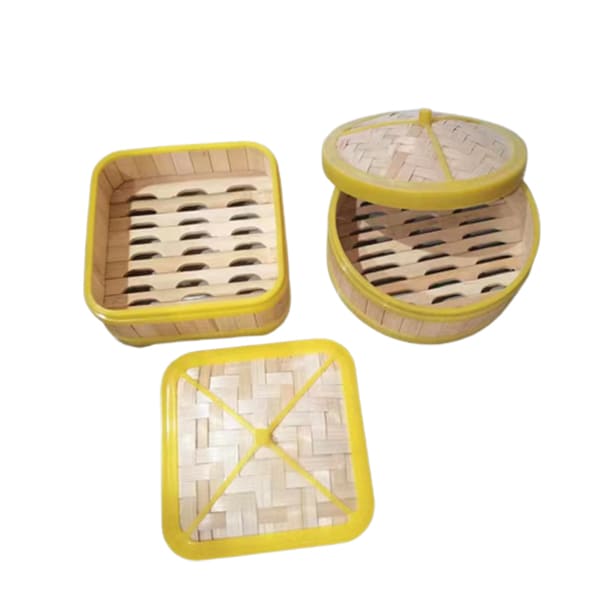 Round and Square Shaped Bamboo Steamer